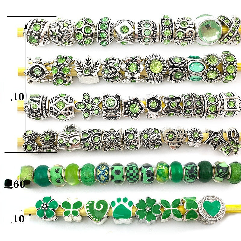 Wholesale 80PCS/Pack Alloy Point Drill Beads 10mm Bracelet Accessories